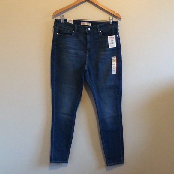 Signature by Levi high rise skinny jeans dark wash super stretch - Picture 3 of 9